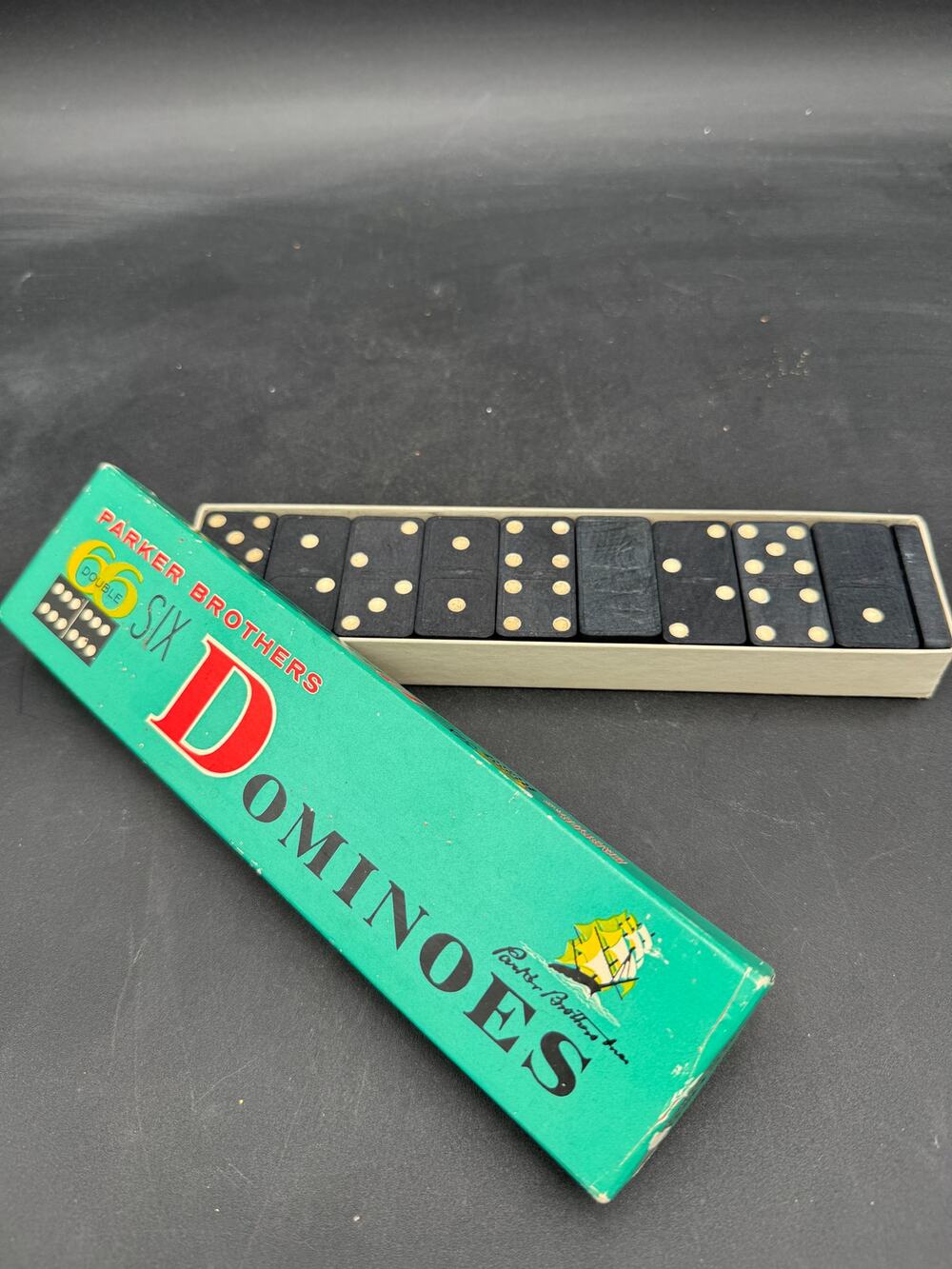 Vintage 1960s Double 6 Dominoes by Parker Brothers